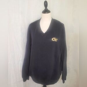 Georgia Tech Men's Navy V-Neck Sweatshirt XL